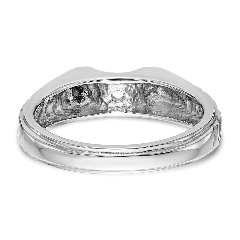14k White Gold Peg Set Vintage Solitaire Engagement Ring Mounting