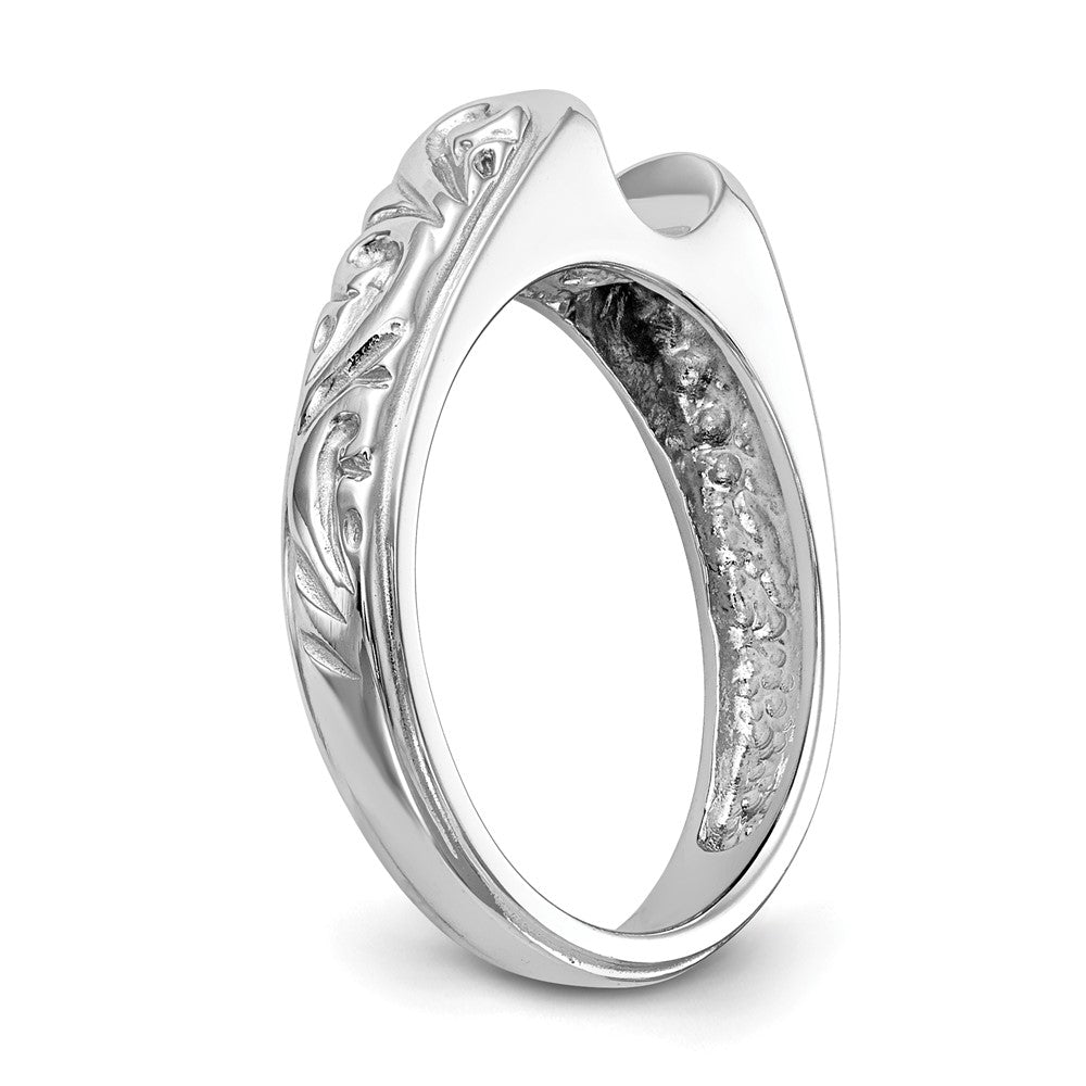 14k White Gold Peg Set Vintage Solitaire Engagement Ring Mounting