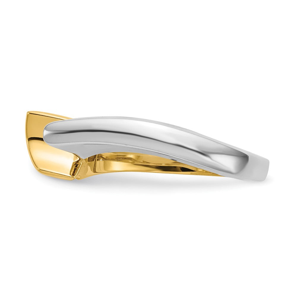 14k Two-tone Peg Set Solitaire Engagement Ring Mounting