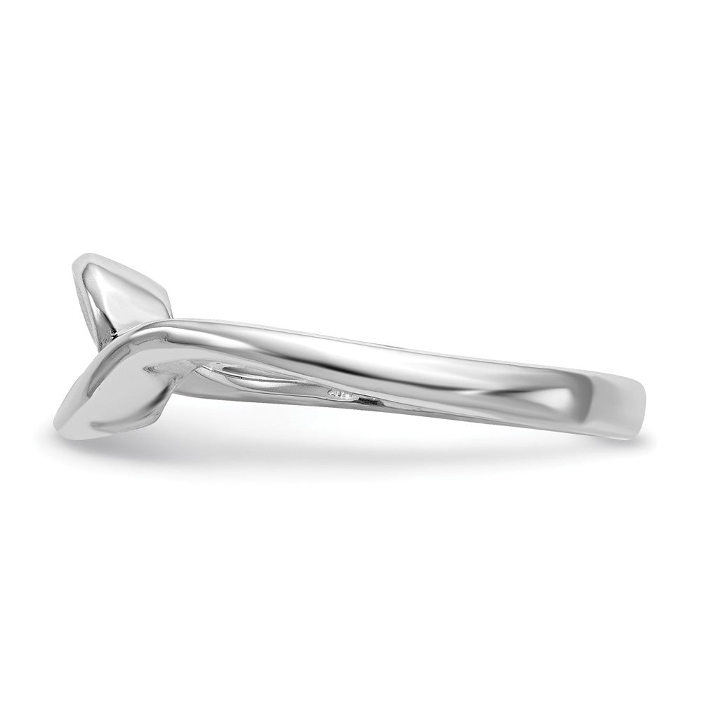 14k White Gold (Holds 1/2 carat (5.2mm) Round) Half-Bezel Bypass Solitaire Engagement Ring Mounting