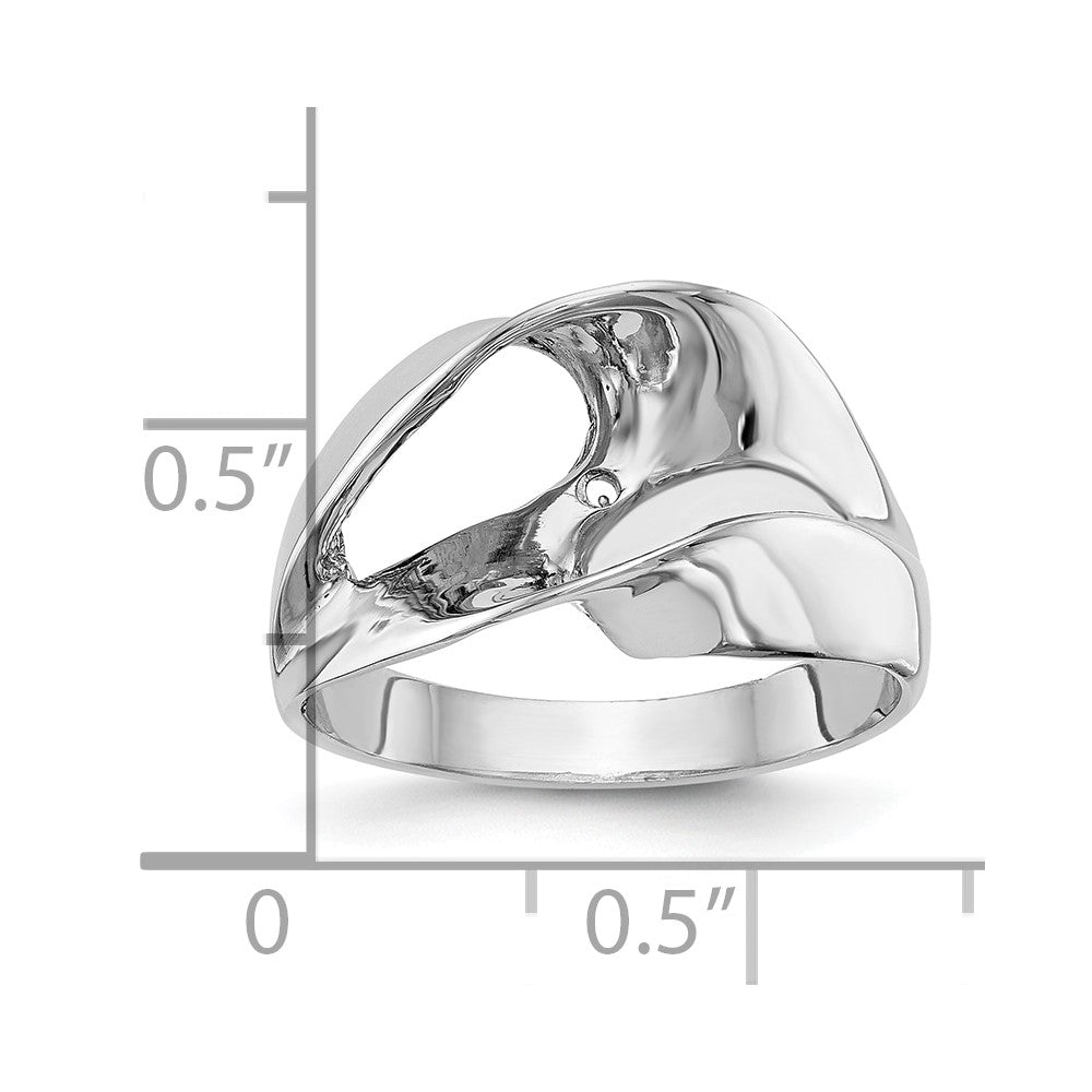 14k White Gold Peg Set Solitaire Engagement Ring Mounting