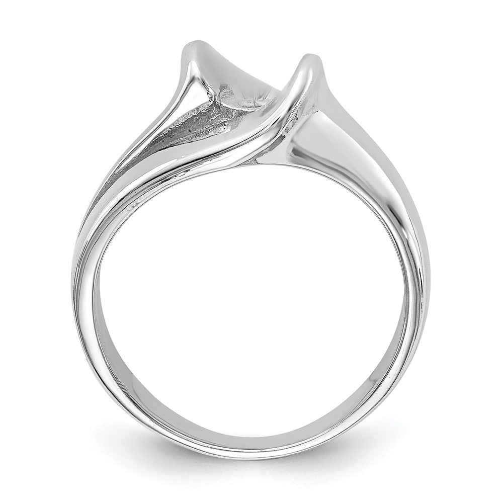 14k White Gold Peg Set Solitaire Engagement Ring Mounting