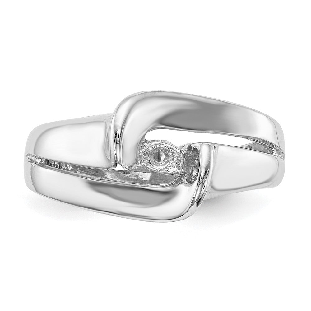 14k White Gold Peg Set Solitaire Engagement Ring Mounting