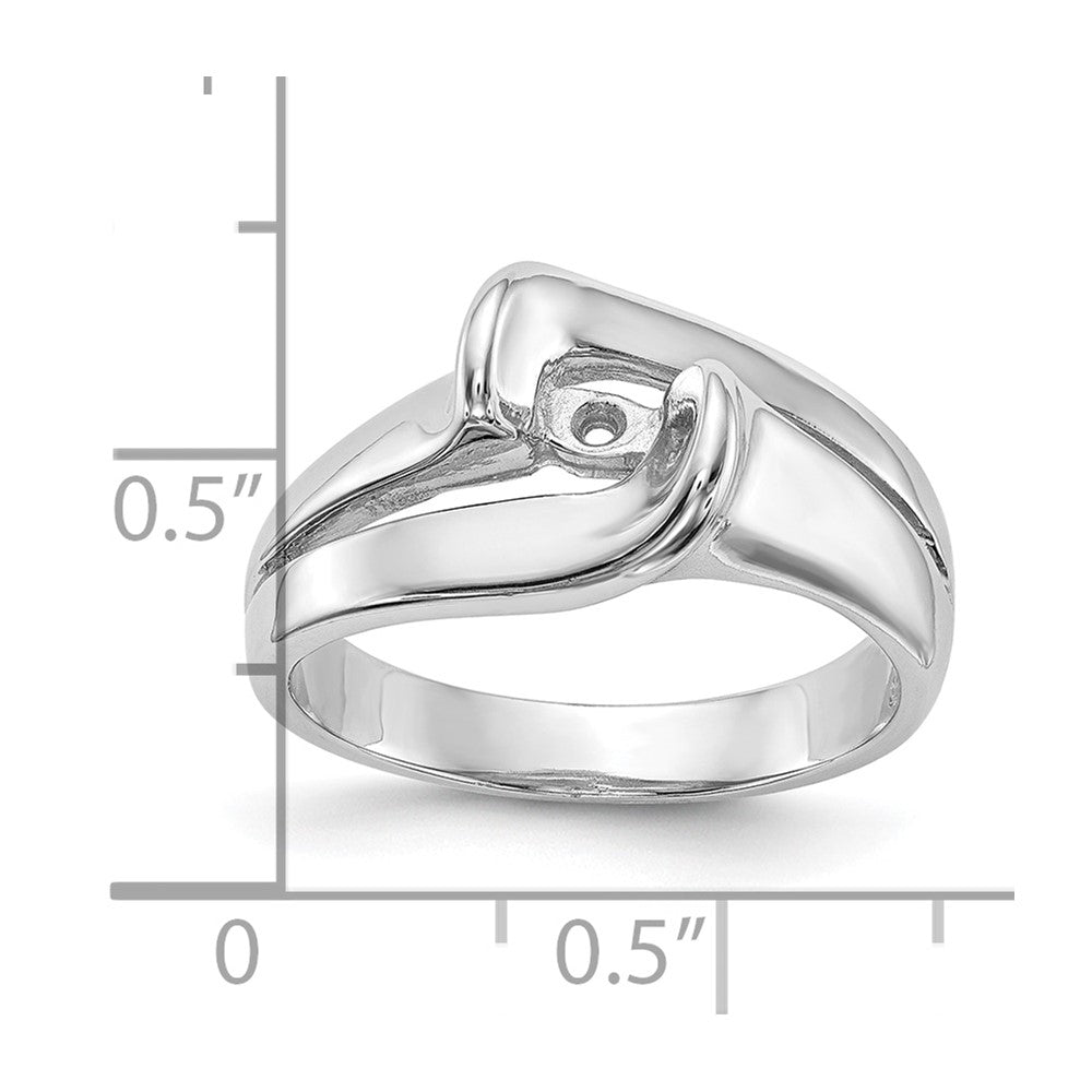 14k White Gold Peg Set Solitaire Engagement Ring Mounting