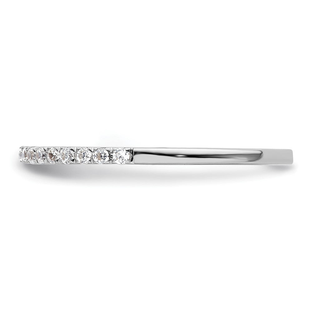 14k White Gold 1/6 carat Lab Grown Diamond VS/SI+ G+ Complete Size 8 Wedding Band