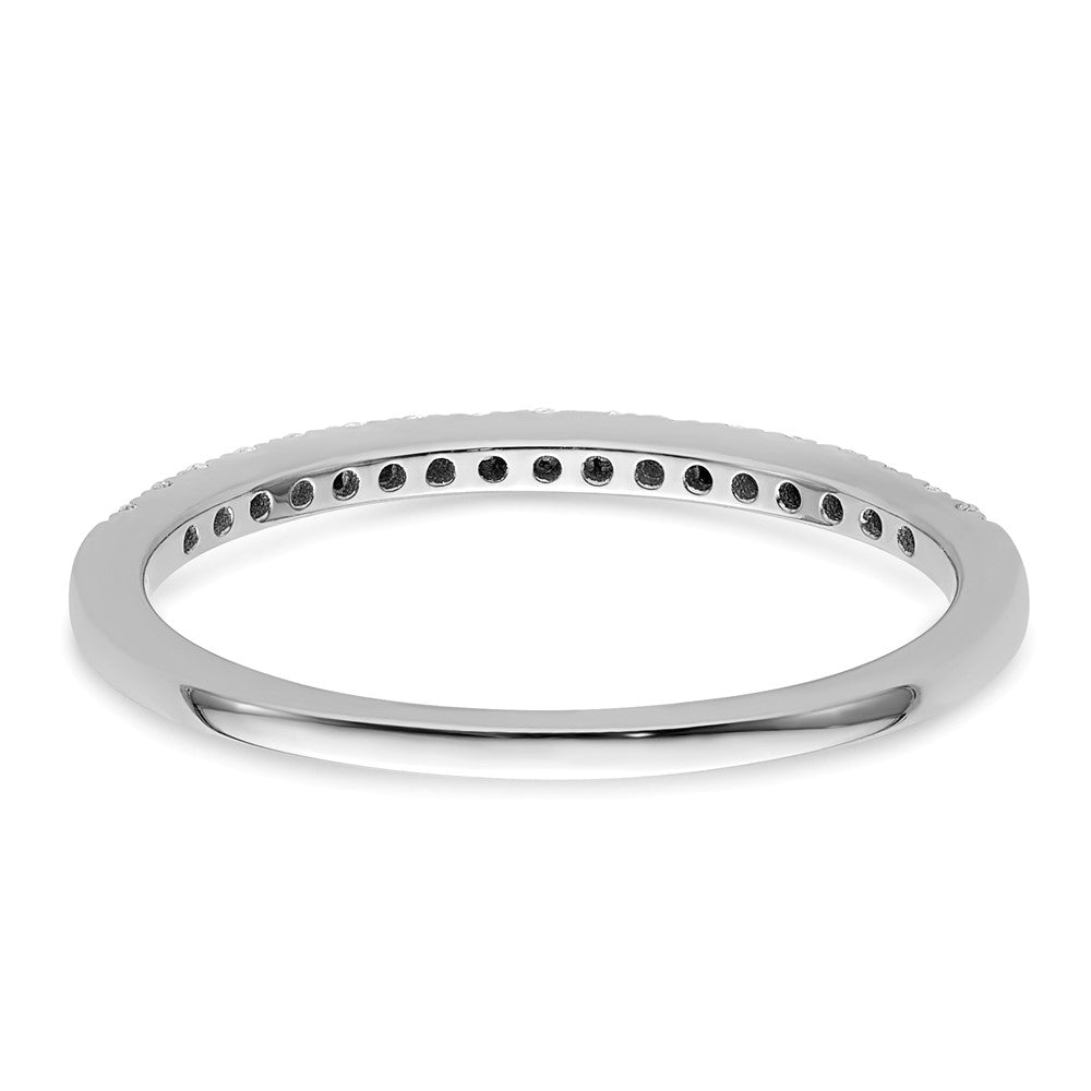 14k White Gold 1/6 carat Lab Grown Diamond VS/SI+ G+ Complete Size 8 Wedding Band