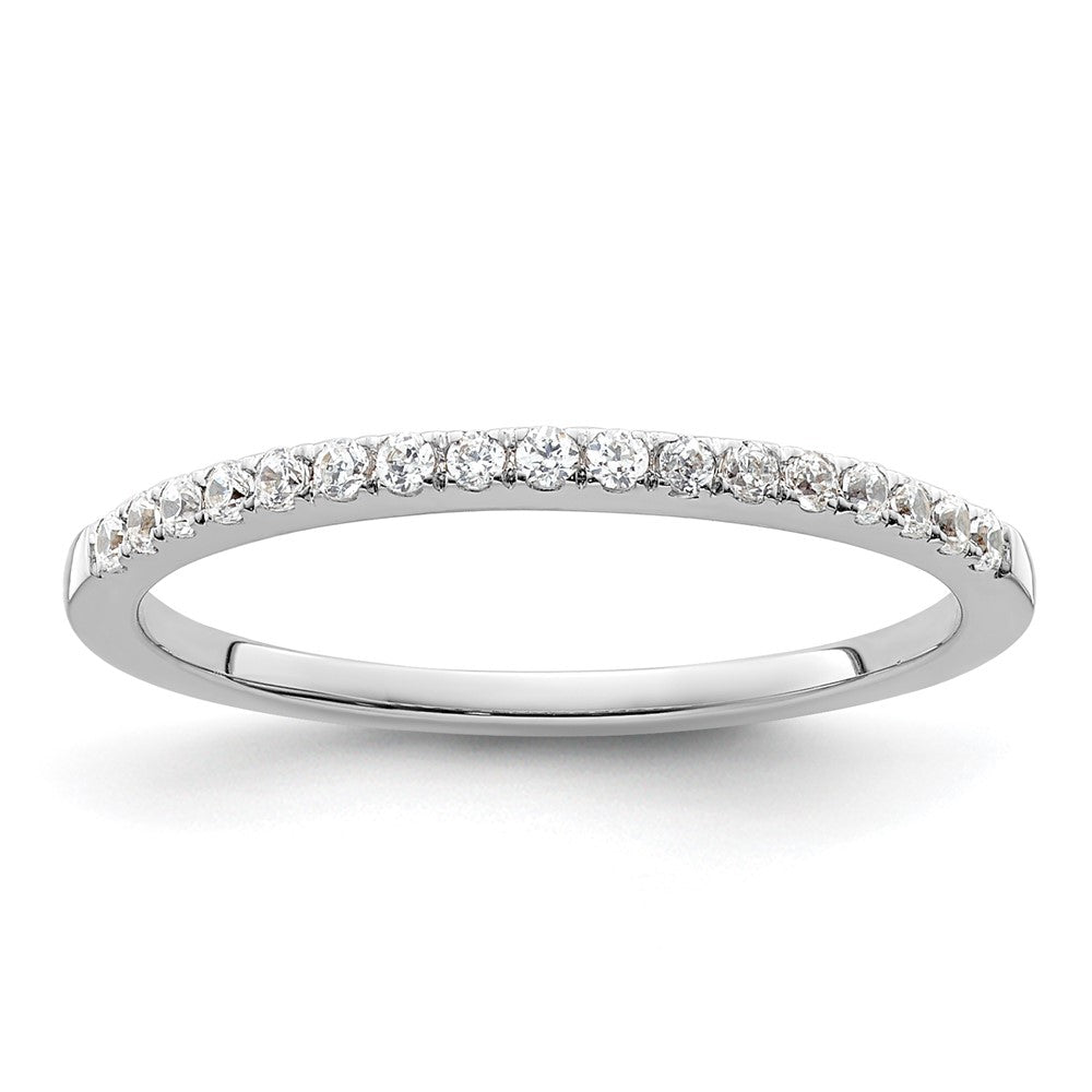 14k White Gold 1/6 carat Lab Grown Diamond VS/SI+ G+ Complete Size 8 Wedding Band