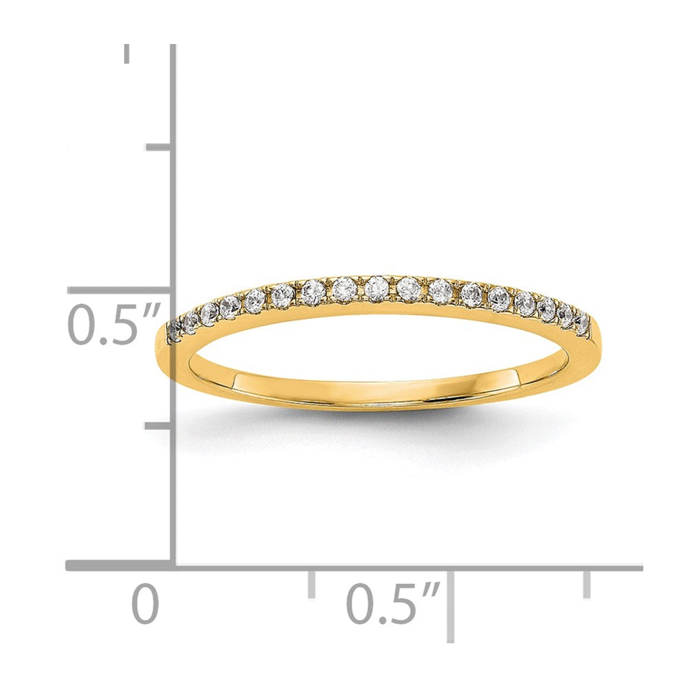 14k 1/4 carat Lab Grown Diamond VS/SI+ G+ Complete Size 7 Wedding Band