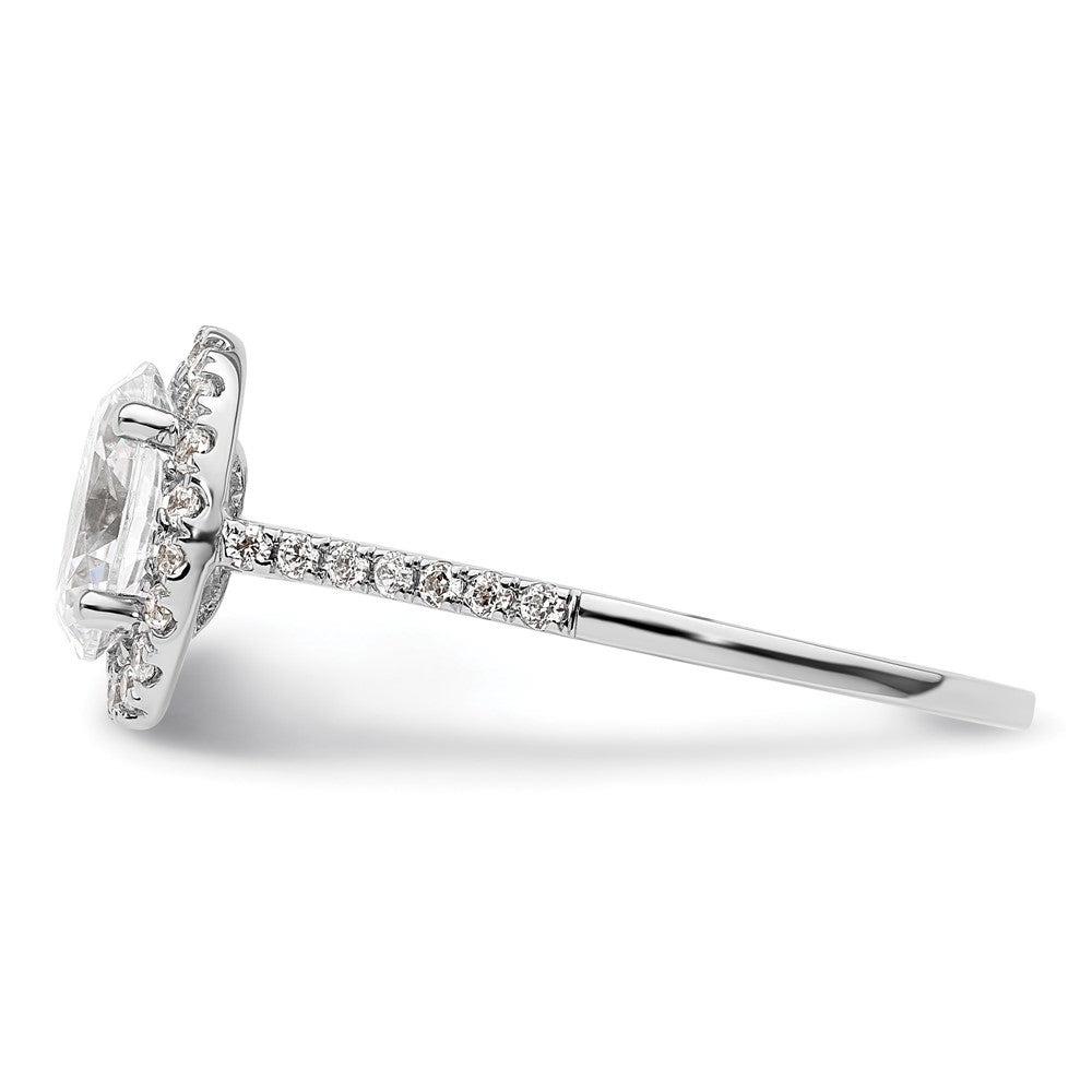 14k Two-tone Halo (Holds 1.5 carat (8x6mm) Oval Center) 1/3 carat Diamond Semi-mount Engagement Ring
