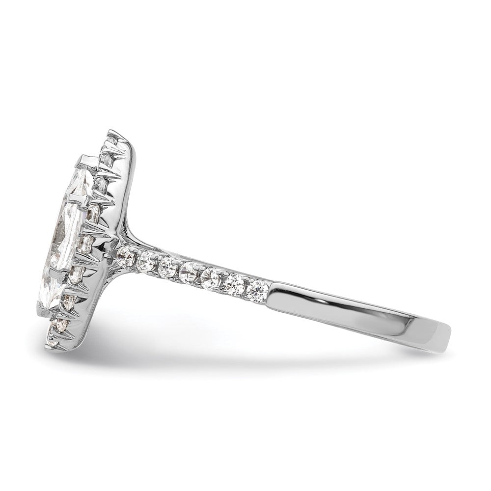 14k White Gold Halo (Holds 1.25 carat (10.3x5.3mm) Marquise Center) 1/2 carat Diamond Semi-mount Engagement Ring