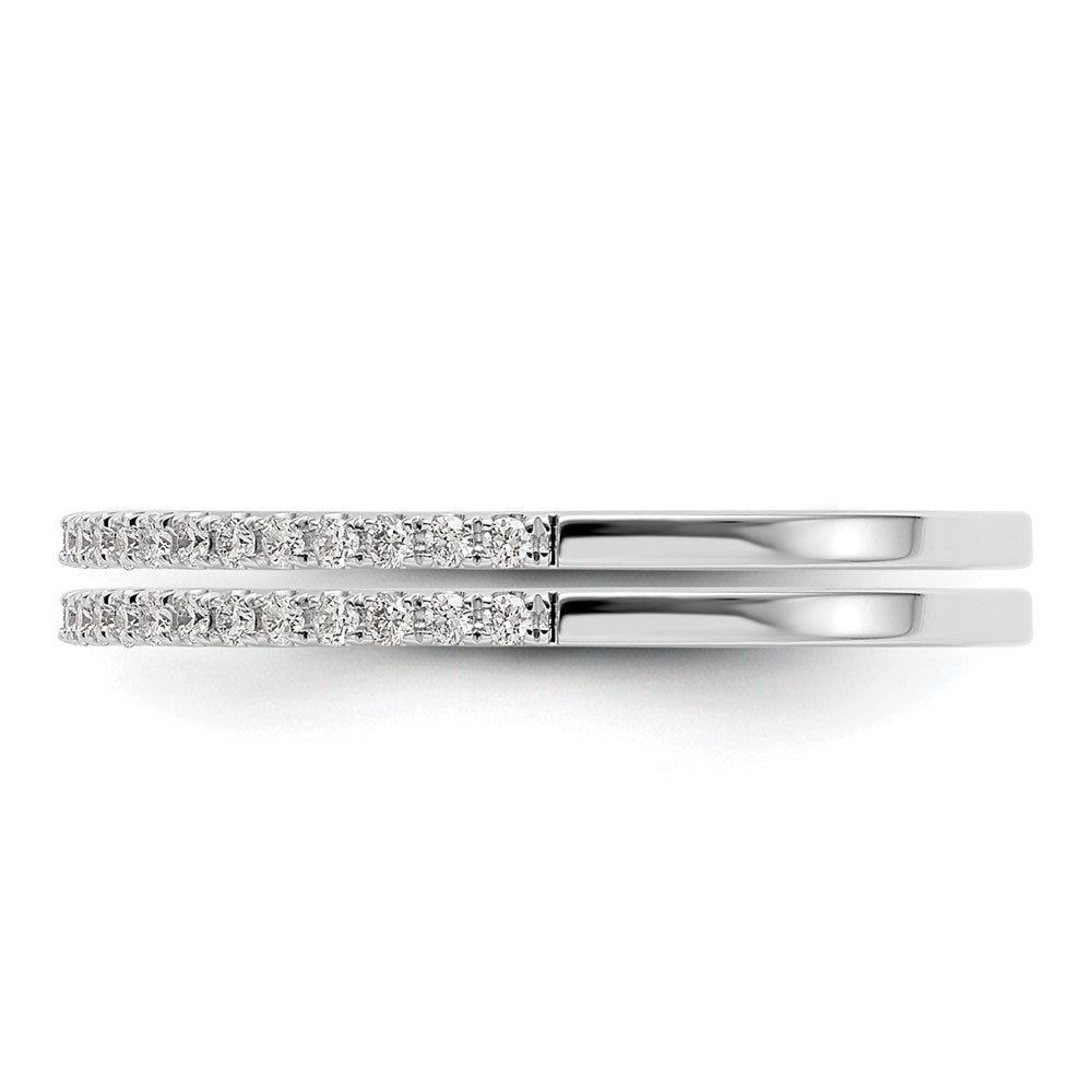 14k White Gold 1/4 carat Lab Grown Diamond VS/SI+ G+ Complete Set of Two Wedding Bands