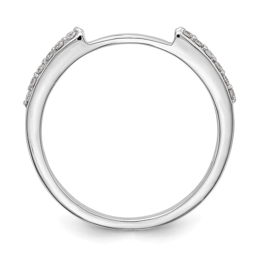 14k White Gold 1/4 carat Diamond Set of 2 Complete Wedding Bands