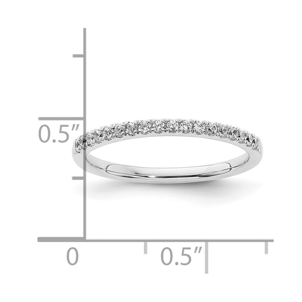 14k White Gold 1/5 carat Diamond Complete Wedding Band