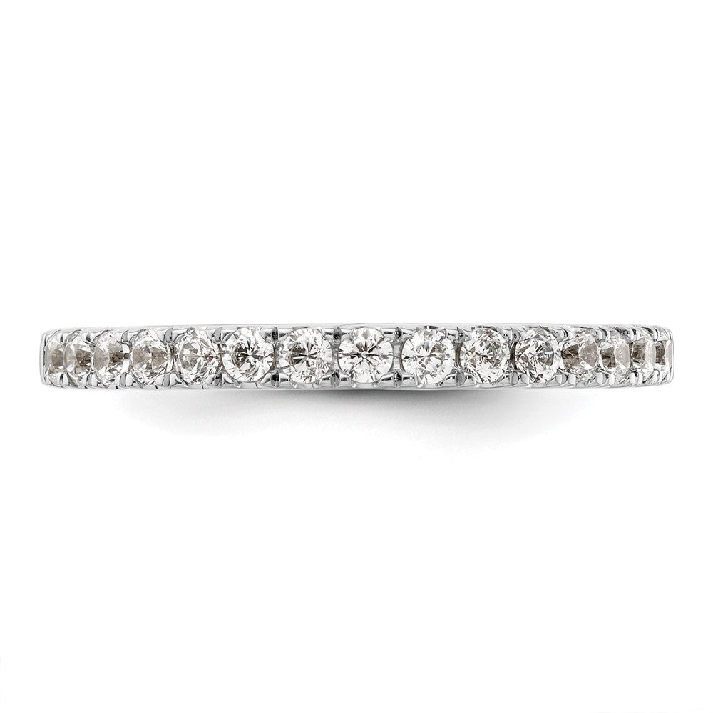 14k White Gold 1/2 carat Lab Grown Diamond VS/SI+ G+ Complete Wedding Band