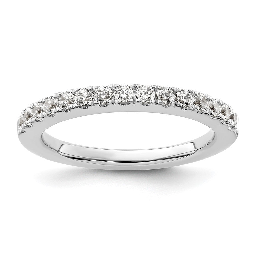 14k White Gold 1/2 carat Lab Grown Diamond VS/SI+ G+ Complete Wedding Band