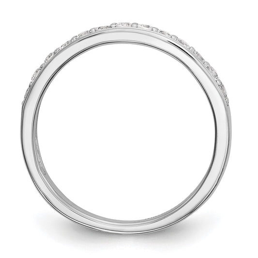 14K White Gold 1/3 carat Diamond Complete Wedding Band