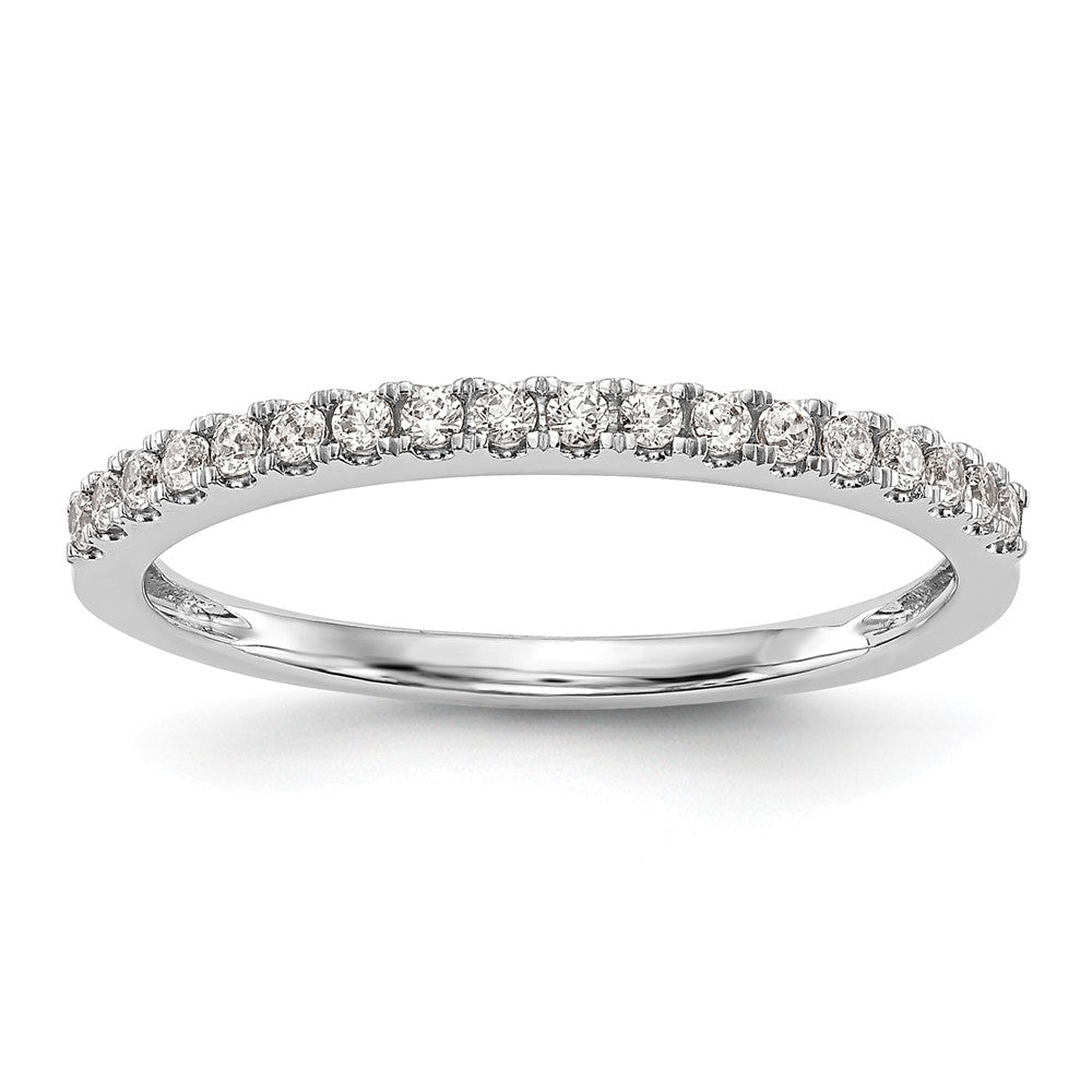 14k White Gold 1/5 carat Lab Grown Diamond VS/SI+ G+ Complete Wedding Band