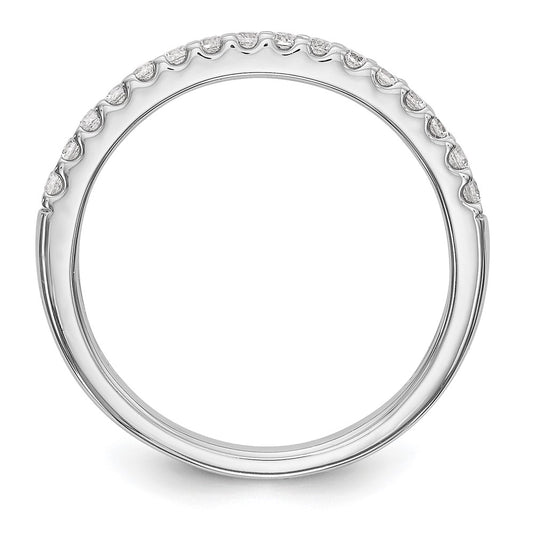 14K White Gold 1/4 carat Diamond Complete Wedding Band