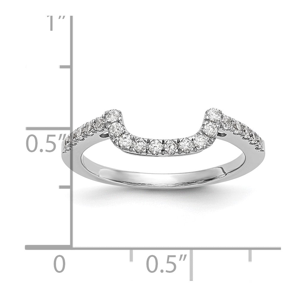 14k White Gold 1/5 carat Lab Grown Diamond VS/SI+ G+ Complete Wedding Band