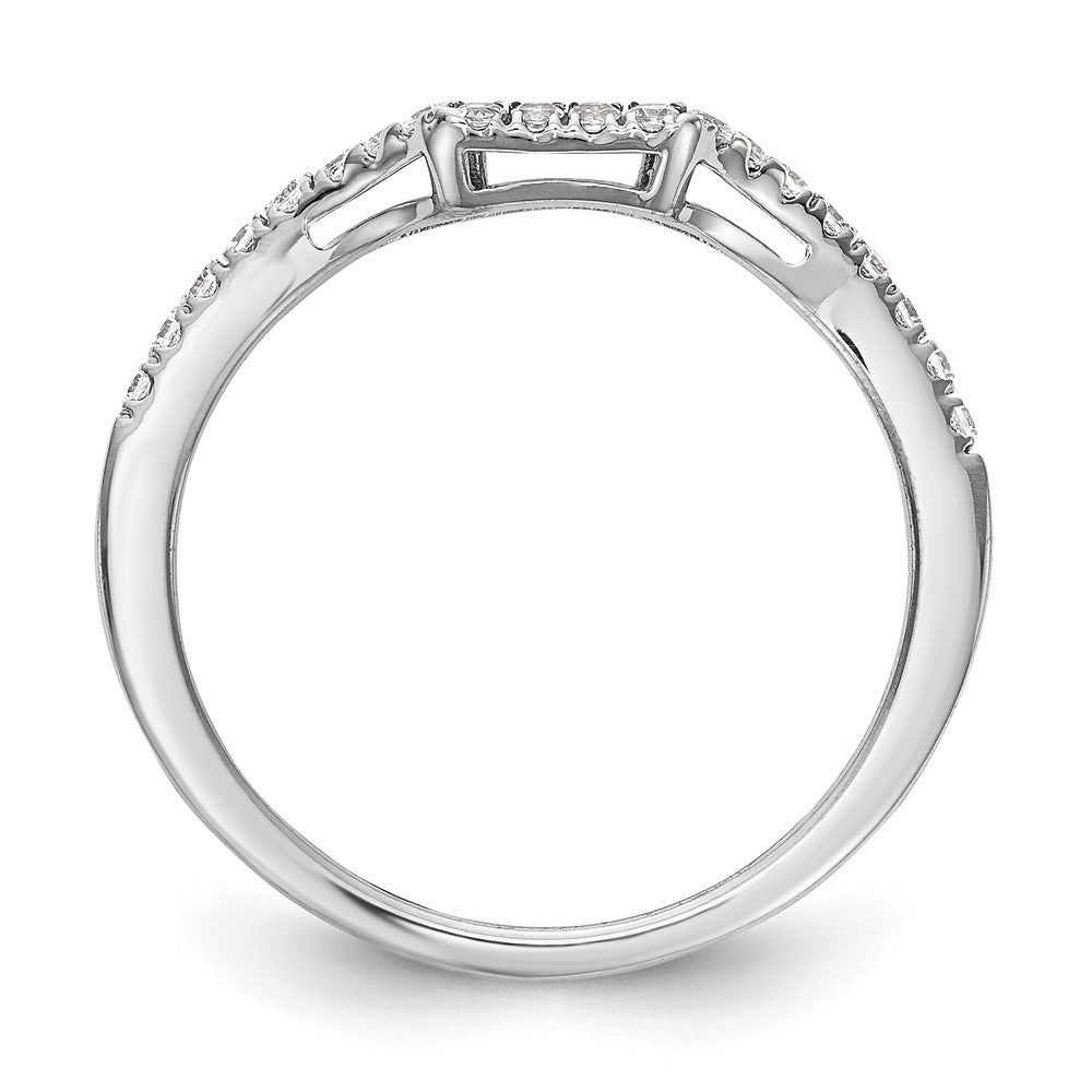 True Origin 14K White Gold 1/5 carat Lab Grown Diamond VS+ F+ Complete Wedding Band