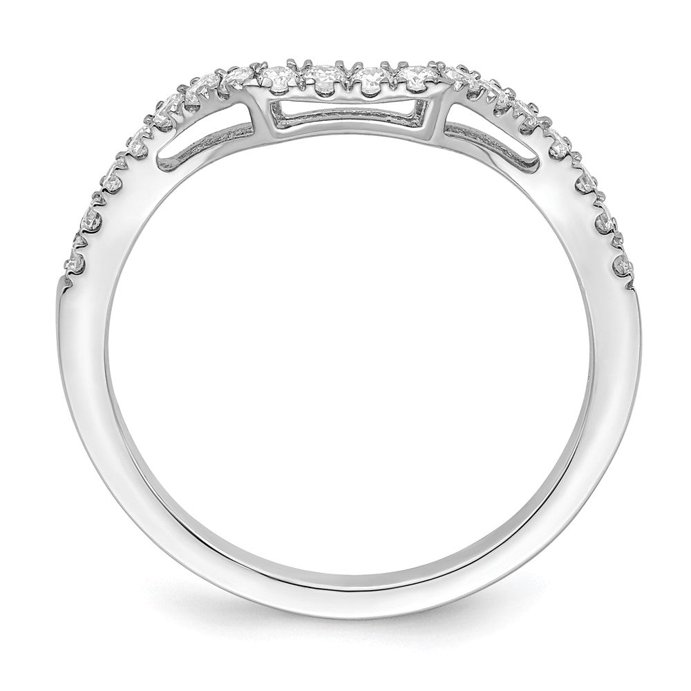 True Origin 14K White Gold 1/4 carat Lab Grown Diamond VS+ F+ Complete Wedding Band