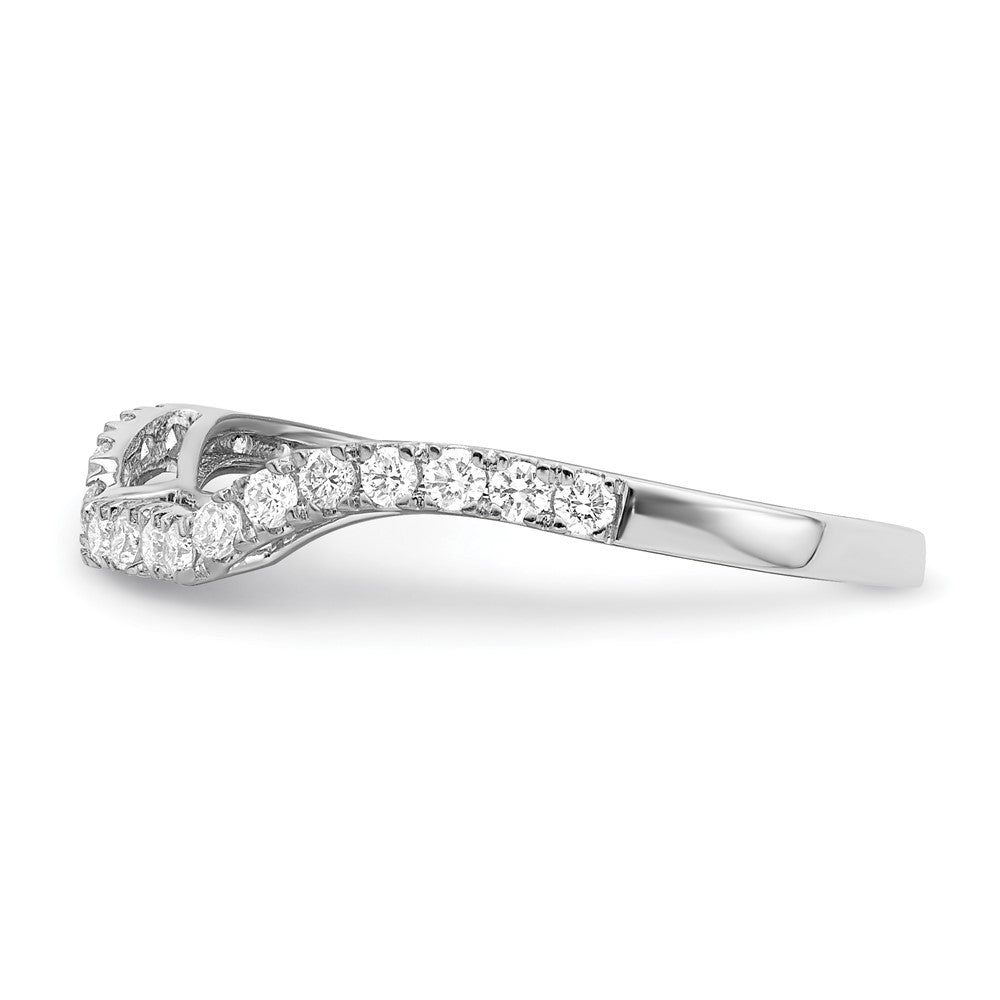 True Origin 14K White Gold 1/4 carat Lab Grown Diamond VS+ F+ Complete Wedding Band