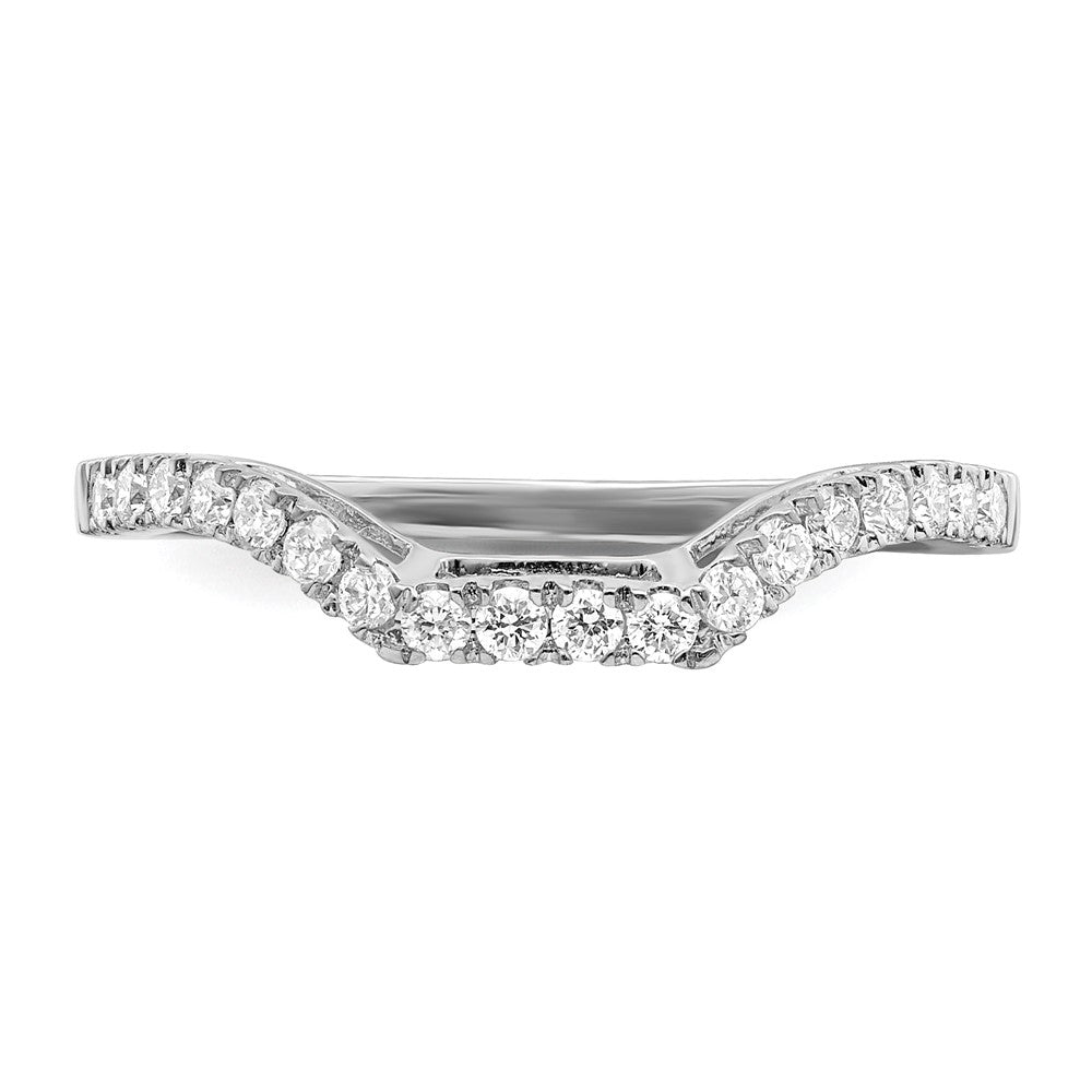 True Origin 14K White Gold 1/4 carat Lab Grown Diamond VS+ F+ Complete Wedding Band