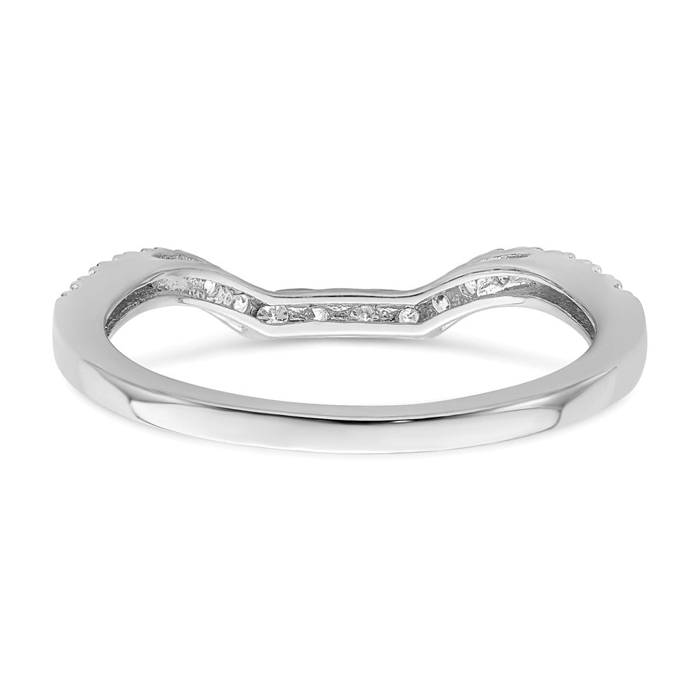 True Origin 14K White Gold 1/4 carat Lab Grown Diamond VS+ F+ Complete Wedding Band