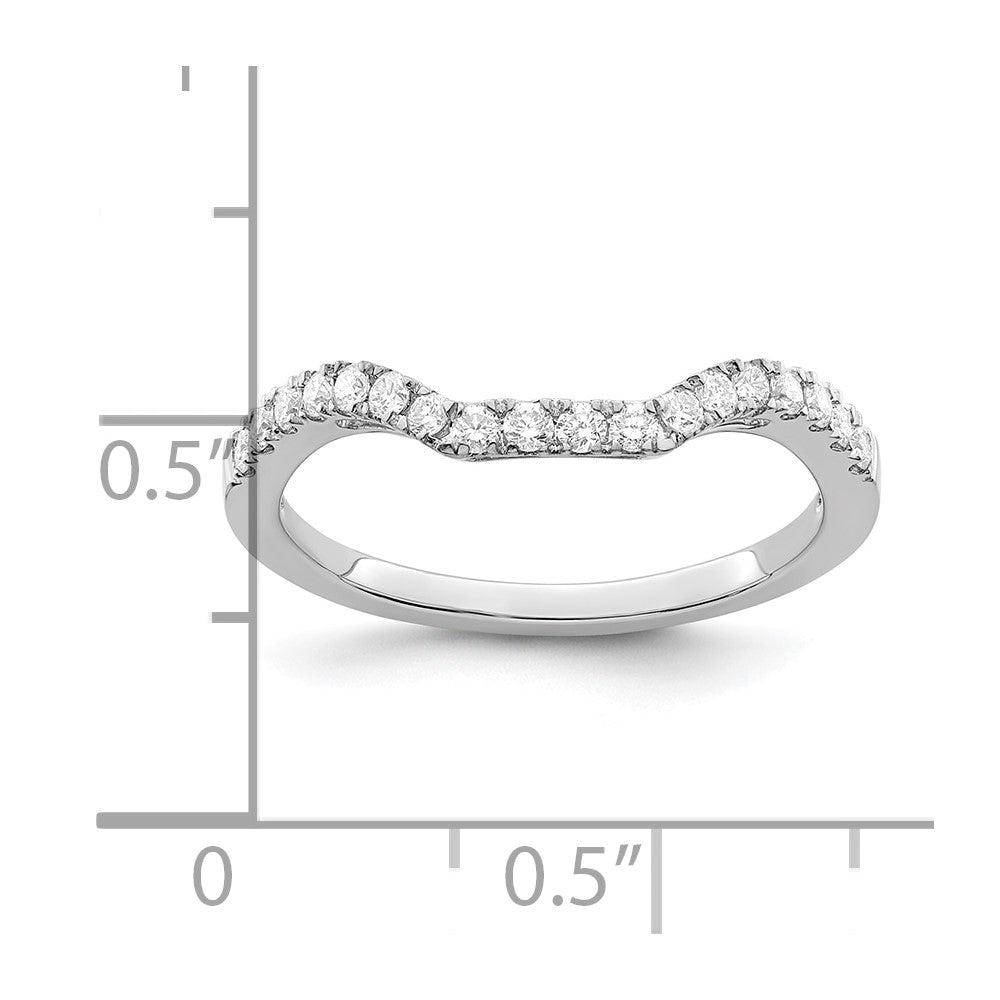 True Origin 14K White Gold 1/4 carat Lab Grown Diamond VS+ F+ Complete Wedding Band