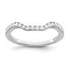 True Origin 14K White Gold 1/4 carat Lab Grown Diamond VS+ F+ Complete Wedding Band
