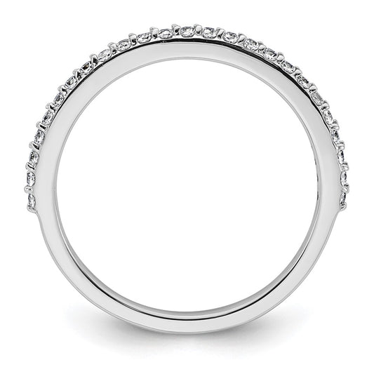 14K White Gold 1/4 carat Diamond Complete Wedding Band