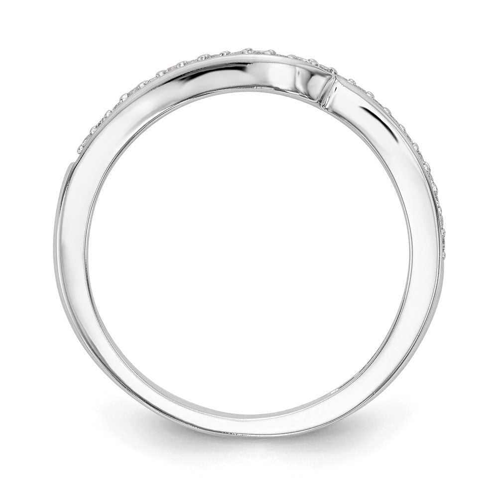 10k White Gold 1/10 carat Lab Grown Diamond VS/SI Complete Wedding Band