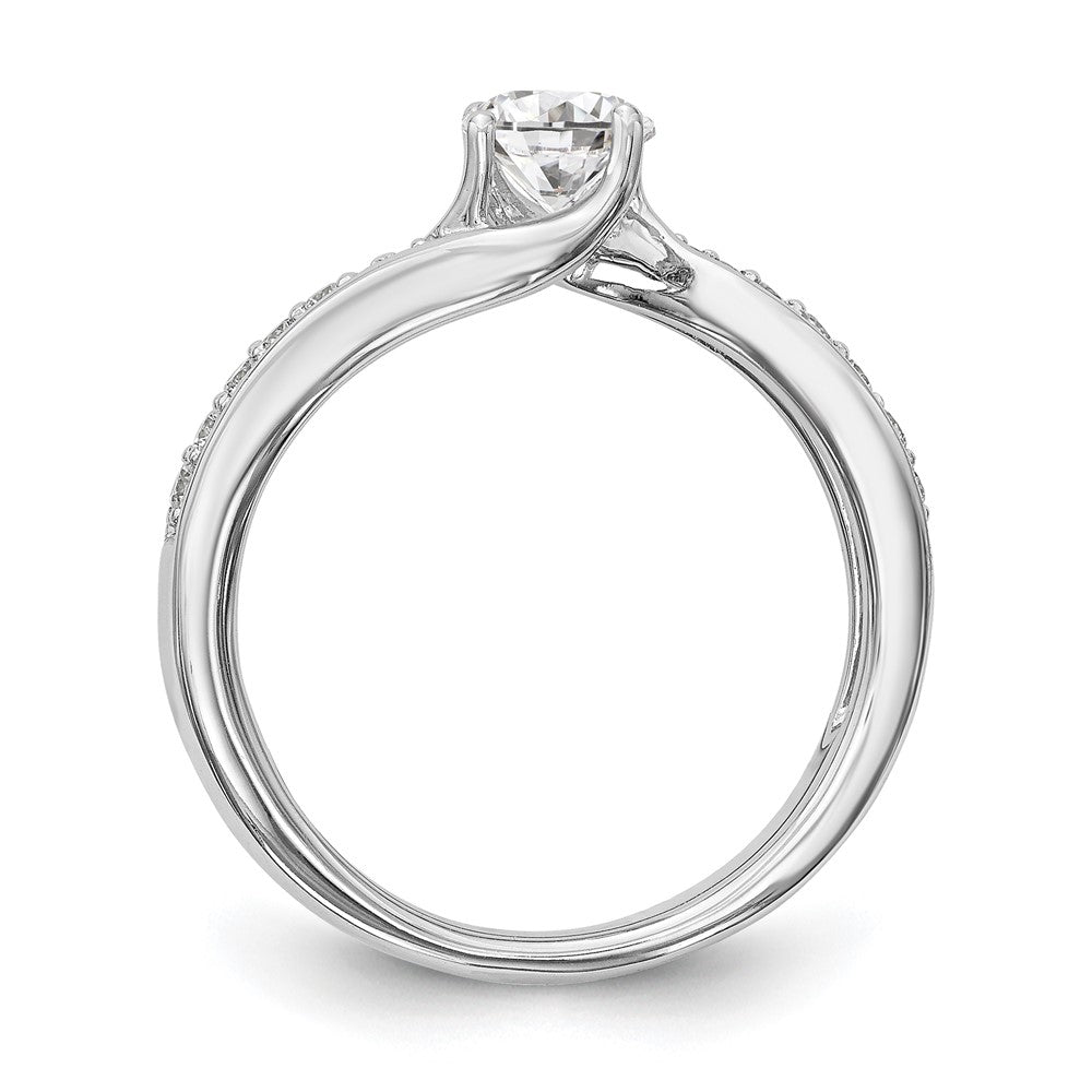 14k White Gold 5/8 carat Lab Grown Diamond VS/SI Complete By-Pass Engagement Ring