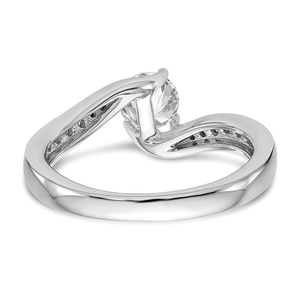 14k White Gold 5/8 carat Lab Grown Diamond VS/SI Complete By-Pass Engagement Ring