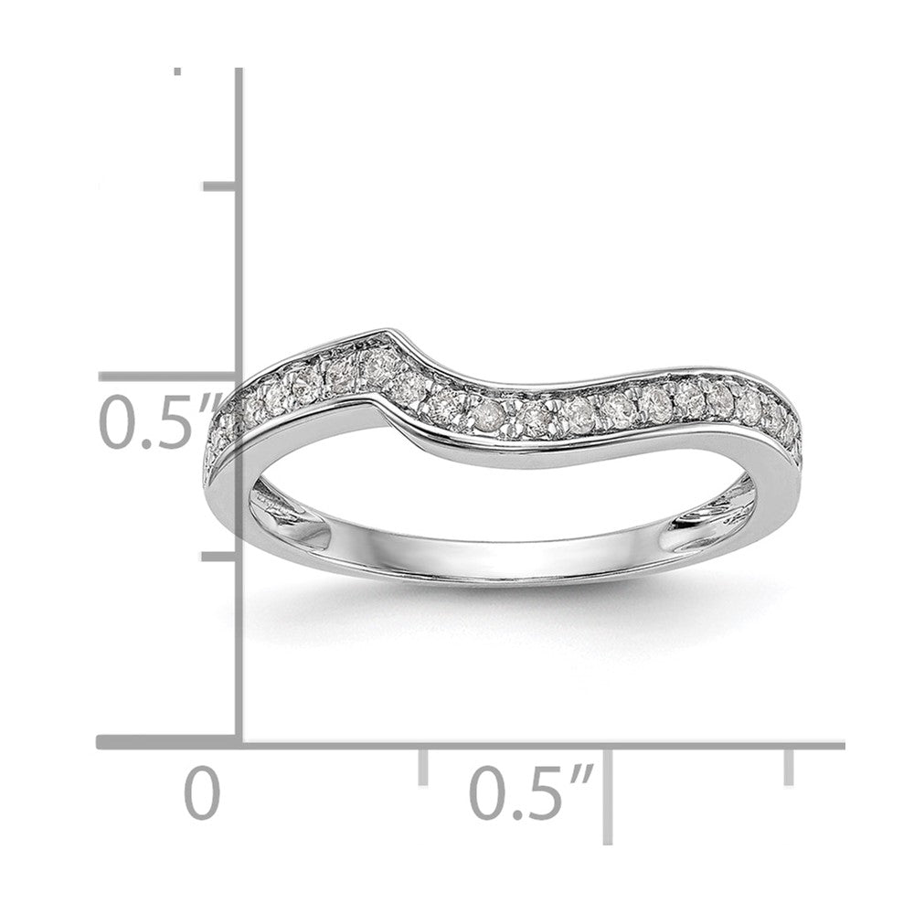 14k White Gold 1/5 carat Lab Grown Diamond VS/SI Complete Wedding Band