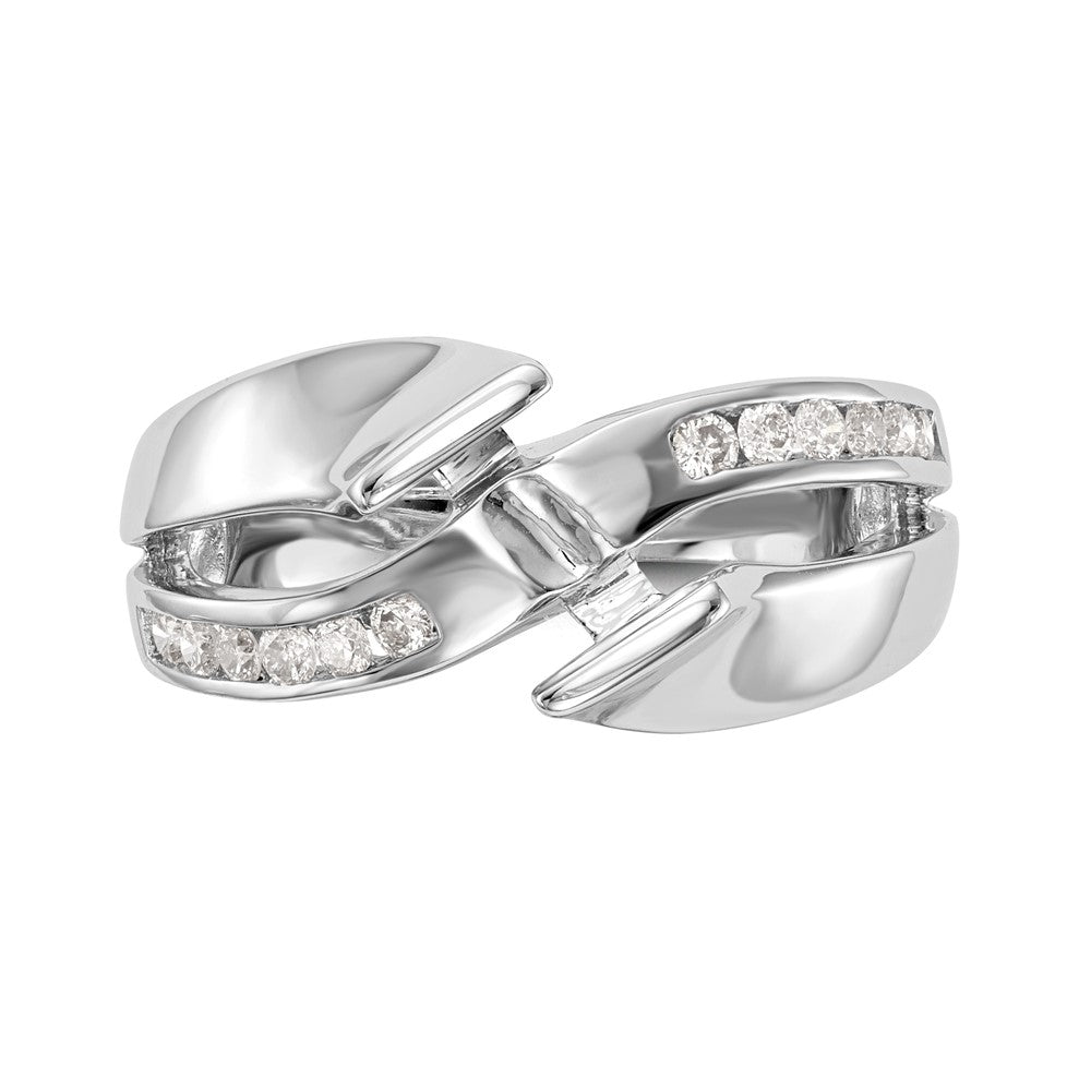14k White Gold 1/5 carat Lab Grown Diamond VS/SI+ G+ Semi-Mount Pet Set Engagement Ring