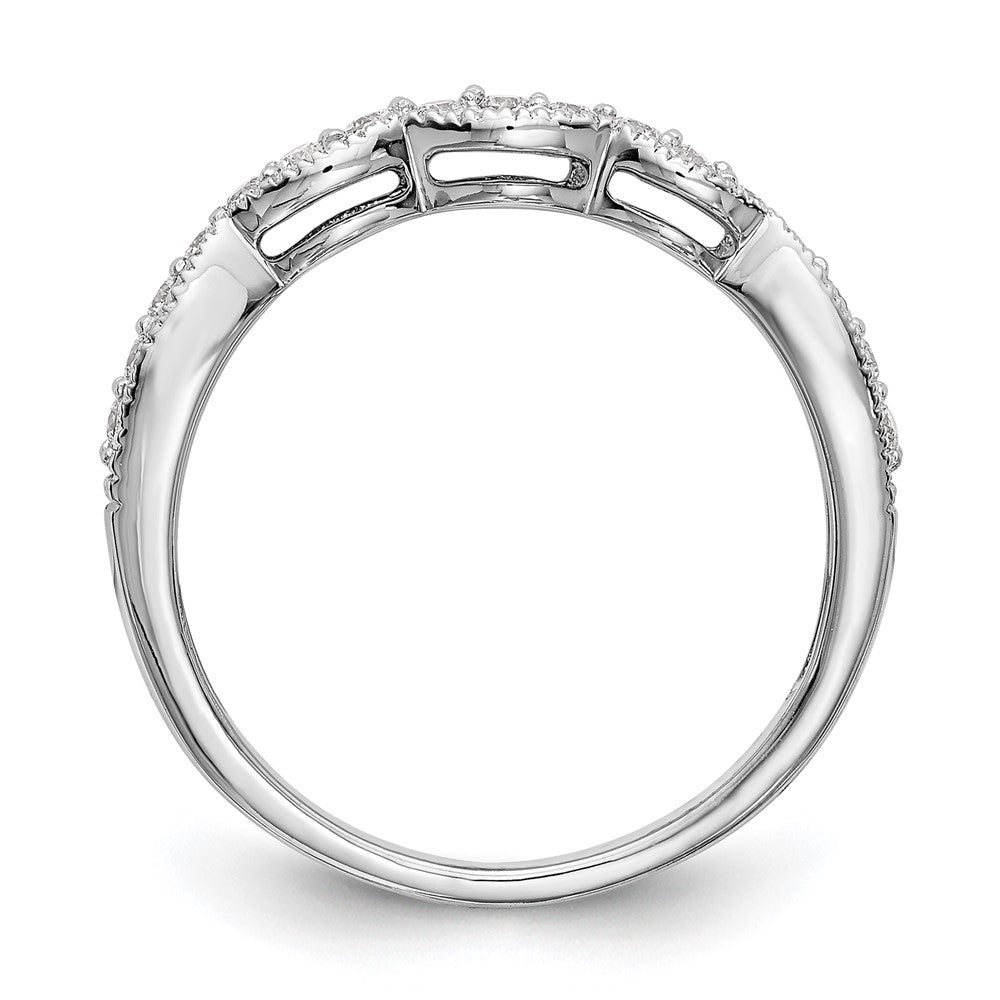 True Origin 14K White 1/4 carat Lab Grown Diamond VS+ F+ Complete Wedding Band