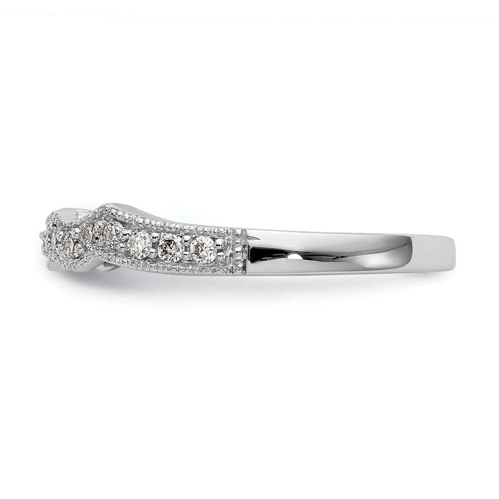 True Origin 14K White 1/4 carat Lab Grown Diamond VS+ F+ Complete Wedding Band