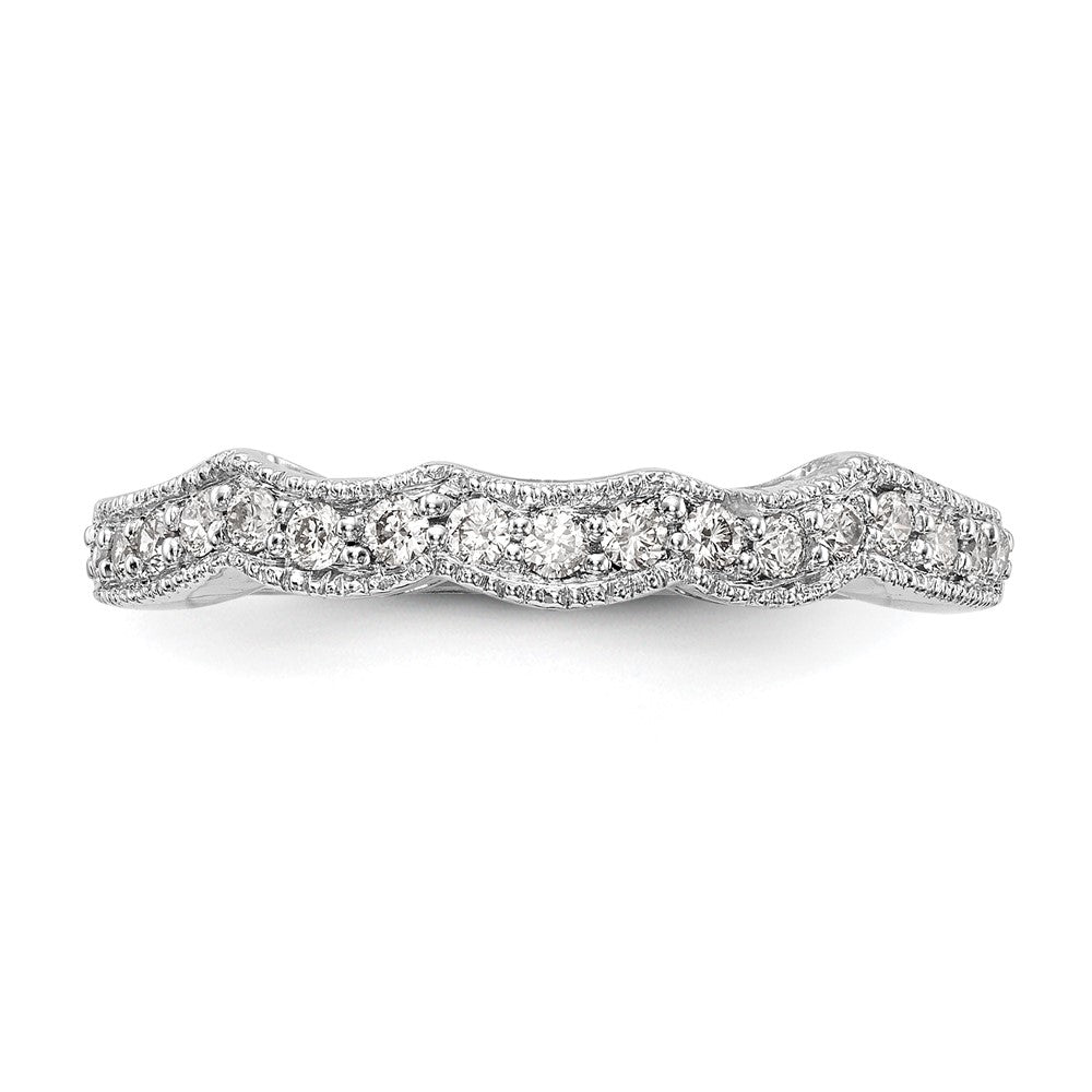 True Origin 14K White 1/4 carat Lab Grown Diamond VS+ F+ Complete Wedding Band