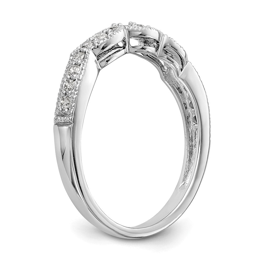 True Origin 14K White 1/4 carat Lab Grown Diamond VS+ F+ Complete Wedding Band