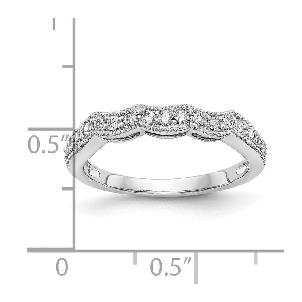 True Origin 14K White 1/4 carat Lab Grown Diamond VS+ F+ Complete Wedding Band