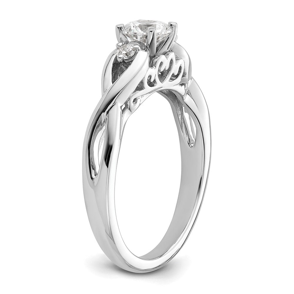 Sterling Silver/Rhodium-plated Polished Number 41 Charm