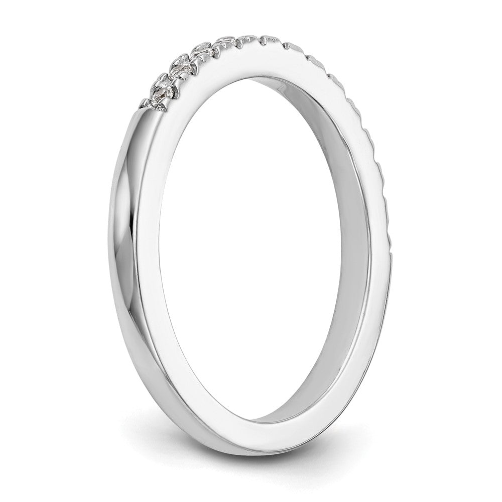 14K White Gold Lab Grown Diamond VS/SI+ G+ Wedding Band