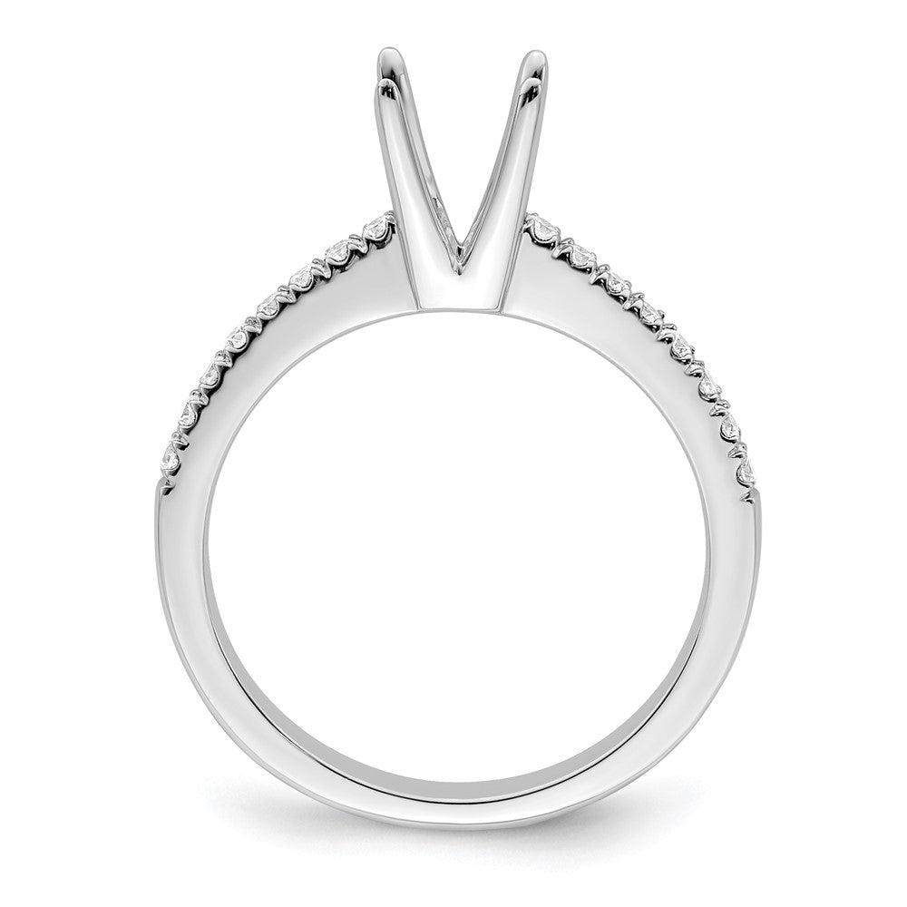 True Origin 14K White Gold 1/5 carat Lab Grown Diamond VS+ F+ Semi-Mount Round Engagement Ring
