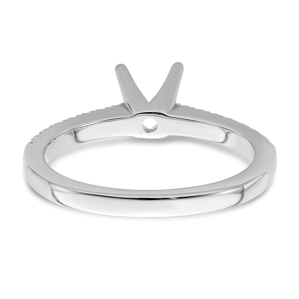 True Origin 14K White Gold 1/5 carat Lab Grown Diamond VS+ F+ Semi-Mount Round Engagement Ring