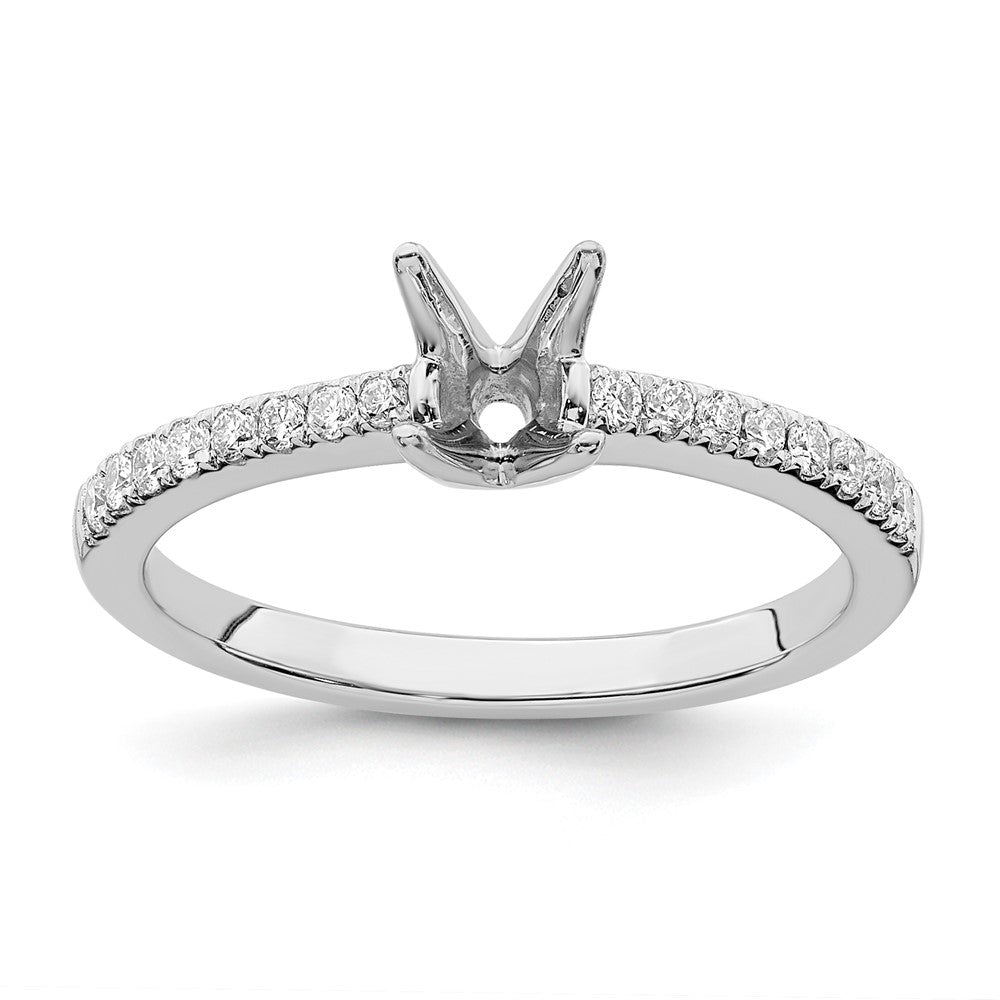 True Origin 14K White Gold 1/6 carat Lab Grown Diamond VS+ F+ Semi-Mount Oval Engagment Ring