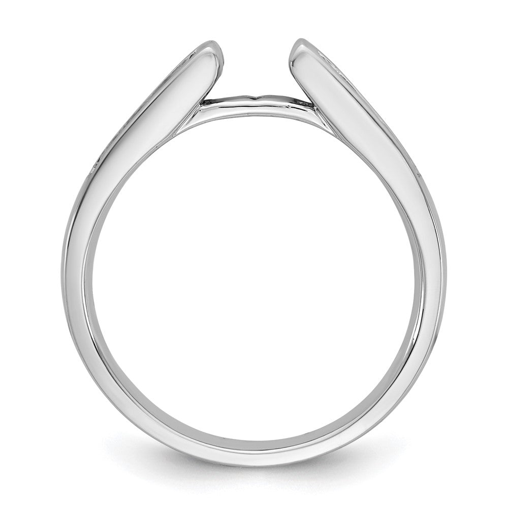 14K White Gold Peg Set 3/8 carat Channel-set Princess Diamond Semi-mount Engagement Ring