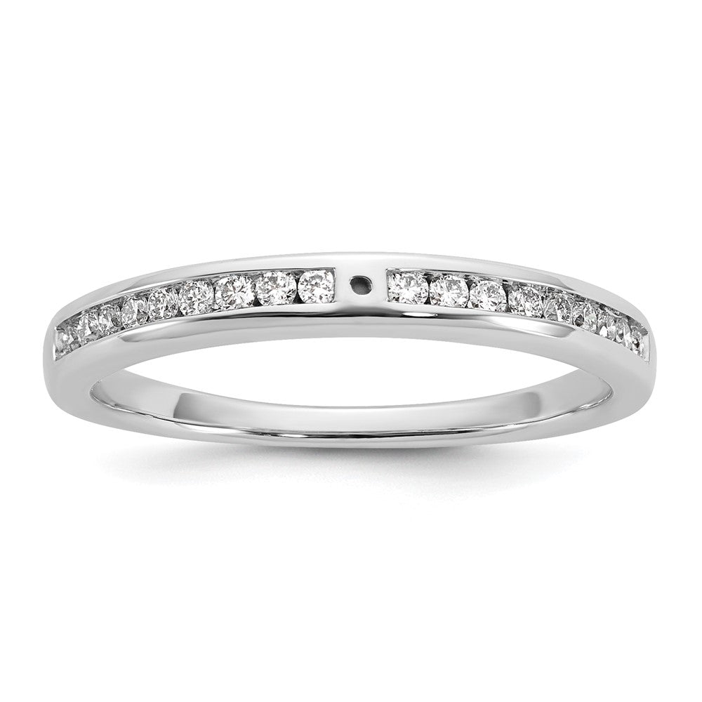 14K White Gold Peg Set 1/5 carat Channel-set Diamond Semi-mount Engagement Ring