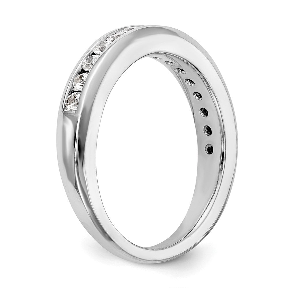 14K White Gold Lab Grown Diamond VS/SI+ G+ Wedding Band