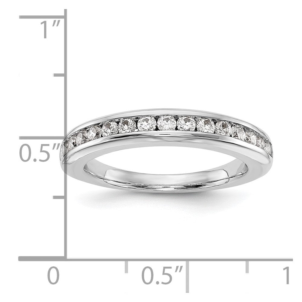 14K White Gold Lab Grown Diamond VS/SI+ G+ Wedding Band